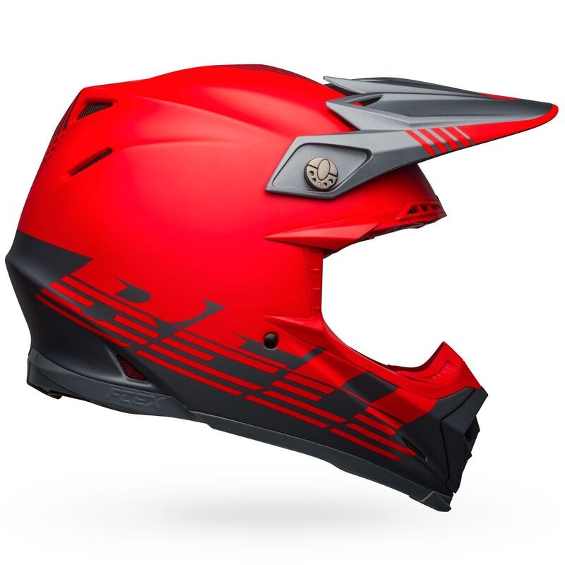 Шлем BELL MOTO-9 FLEX LOUVER MATTE GRAY/RED